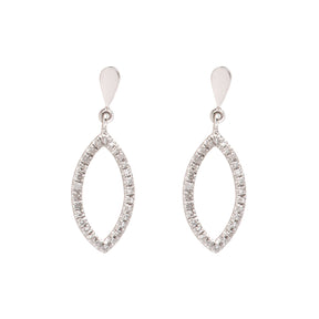 Gold and Diamond Pointy Earrings