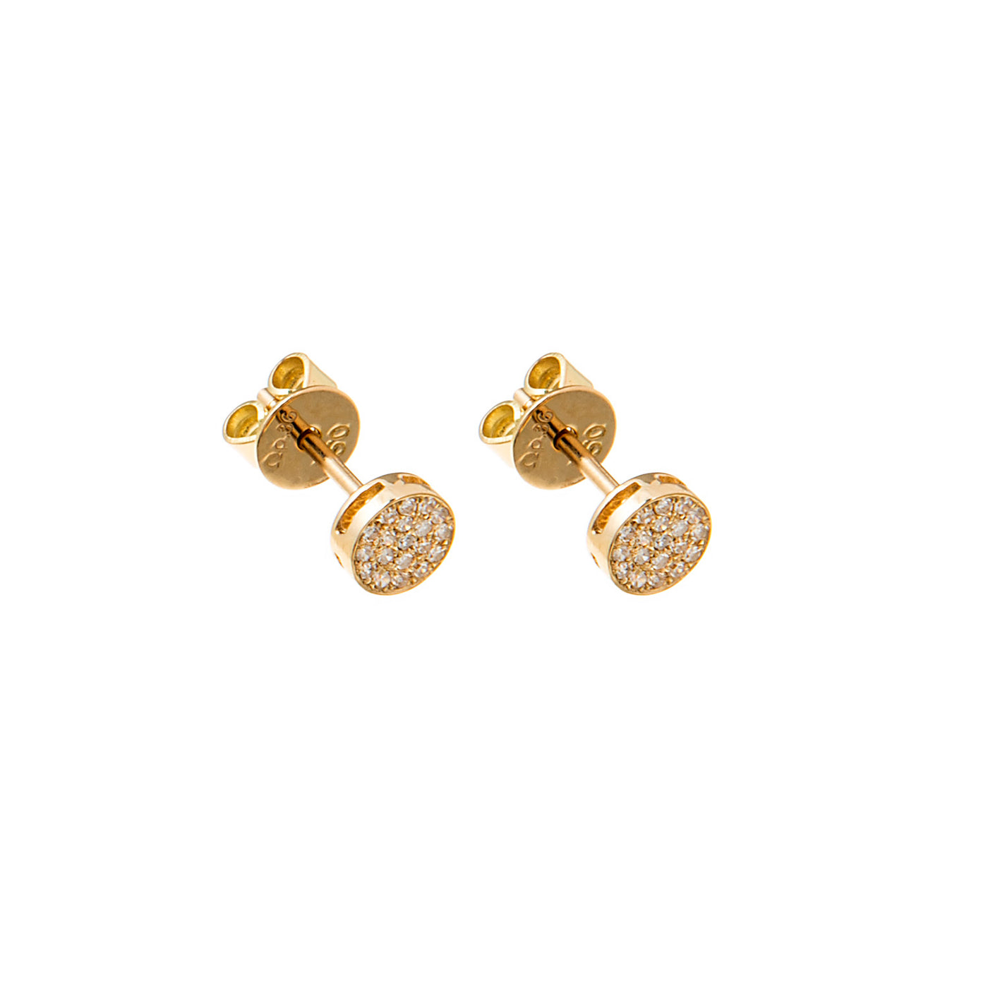 Diamond Circle Earrings
