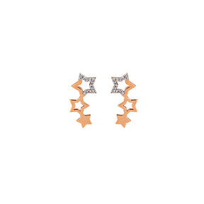 Diamond Star Stud Earrings