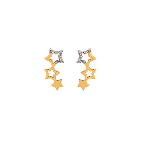 Diamond Star Stud Earrings