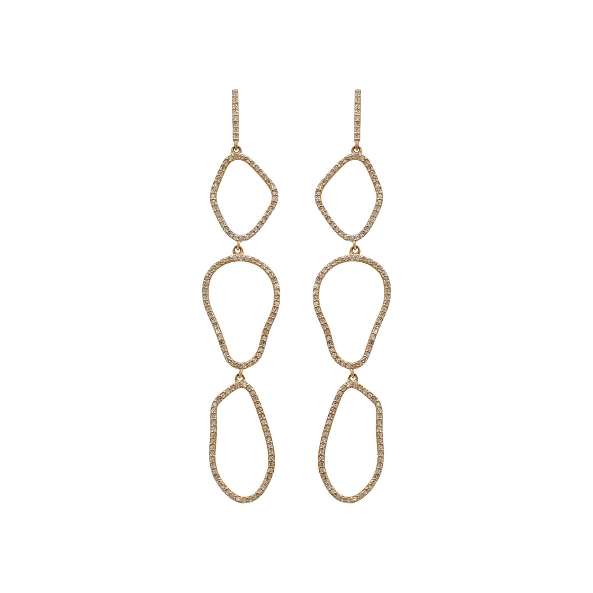 Triple Cloud Dangling Earring - Anatol Jewelry