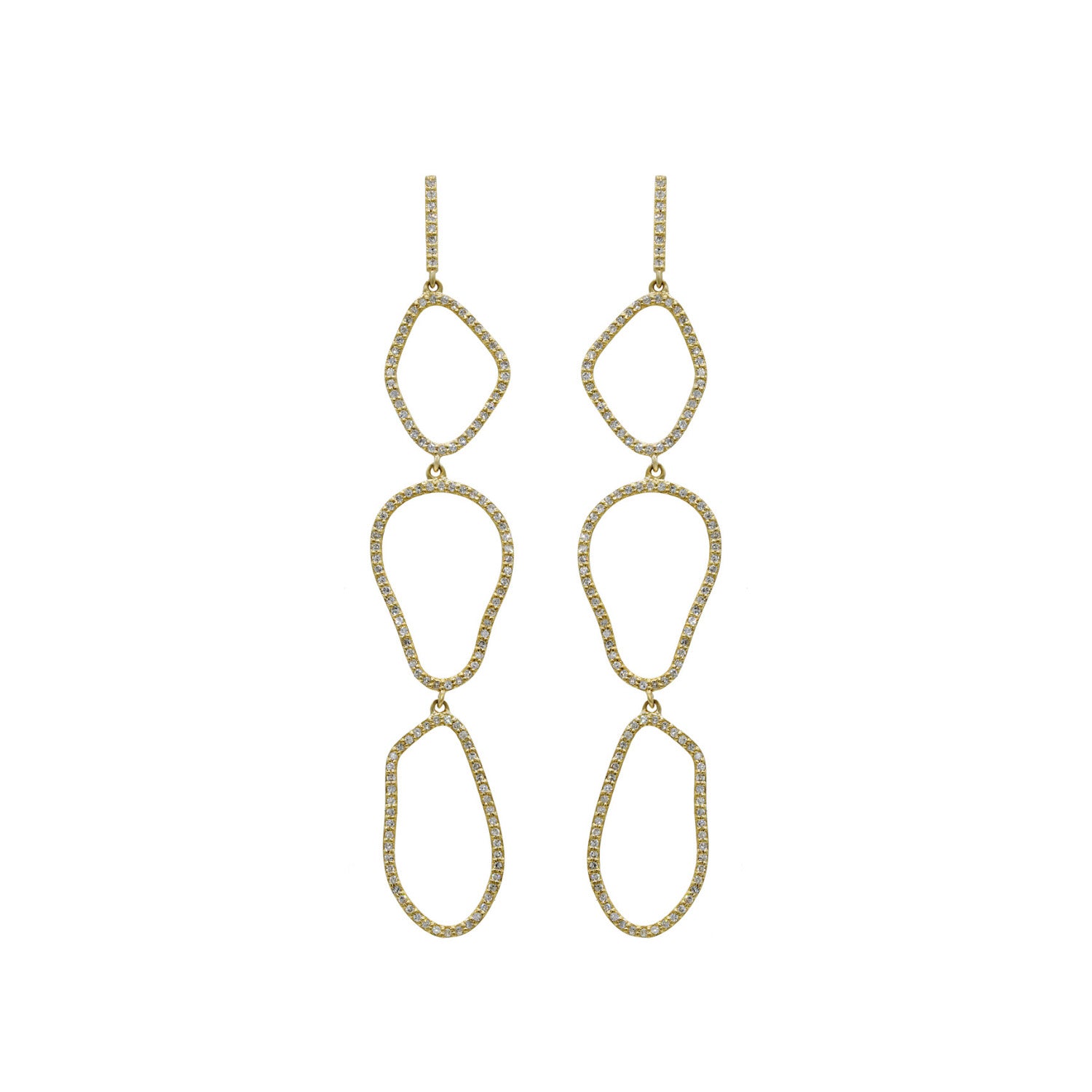 Triple Cloud Dangling Earring - Anatol Jewelry