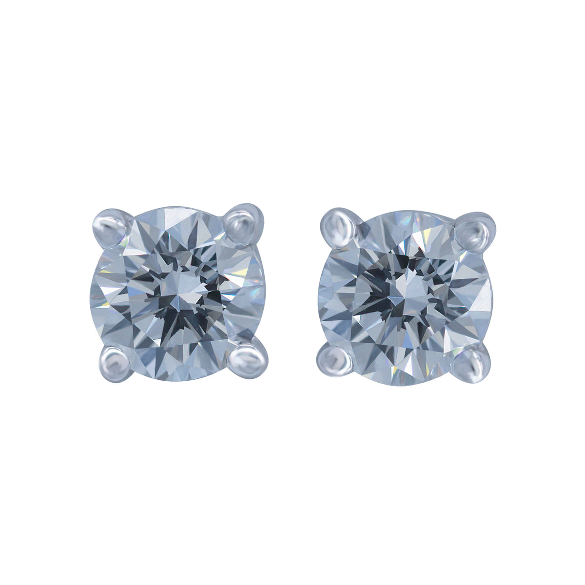 0.88ct, F, VVS2 Diamond Stud Earrings