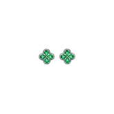 Diamond and Emerald Earring. Σκουλαρίκι με σμαράγδι και μπριγιάν.