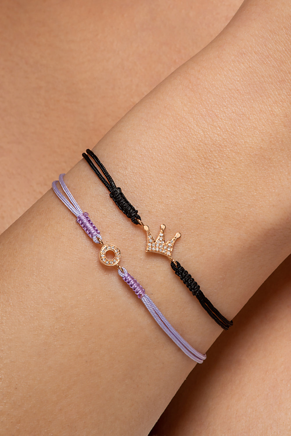 Gold and Diamond Cord Bracelets