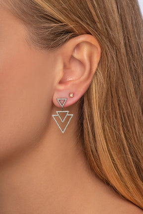 Diamond Square Earring