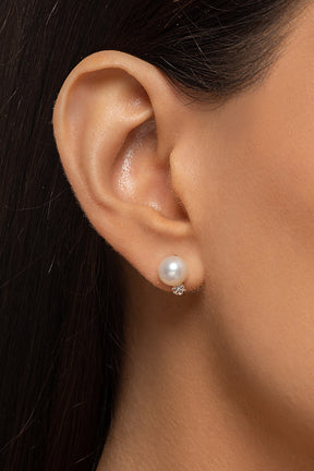 Pearl Earring. Earrings. 18K gold earring. Fresh water pearl. White Gold, yellow gold, rose gold. Perfect Gift. Earring gift. Hanging Pearl. Chain Erring. Fine jewelry. Anatol. Σκουλαρίκι χρυσό. Σκουλαρίκι  με μαργαριτάρι. Σκουλαρίκι αλυσίδα. Σκουλαρίκι με πέρλα. Athens.