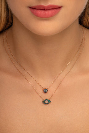 Two Shade Blue Evil Eye