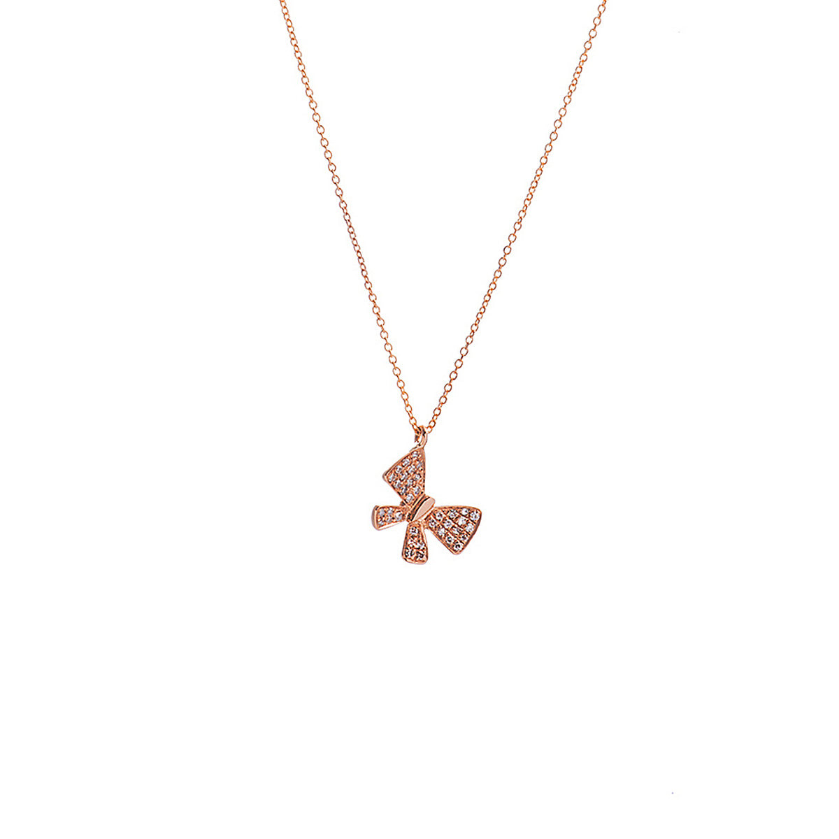 Diamond Bow Necklace