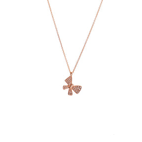 Diamond Bow Necklace