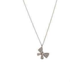 Diamond Bow Necklace