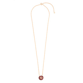Ruby evil eye necklace