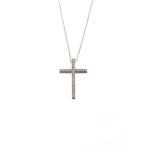 Gold and Diamond Cross Necklace
