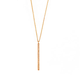 Gold and Diamond necklace. Diamond line necklace. Yellow gold necklace. Χρυσό κολιέ. Κολιέ με διαμάντια. Γραμμή με διαμάντια.