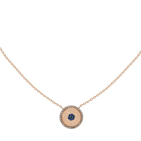 Evil eye necklace. Sapphire evil eye.  Μάτι κολιέ. 