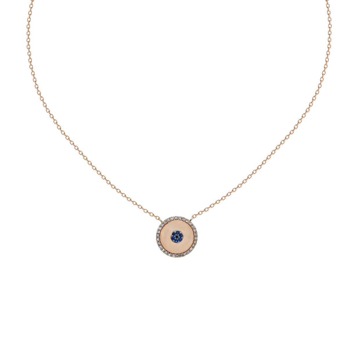 Evil eye necklace. Sapphire evil eye.  Μάτι κολιέ. 