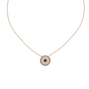 Evil eye necklace. Sapphire evil eye.  Μάτι κολιέ. 