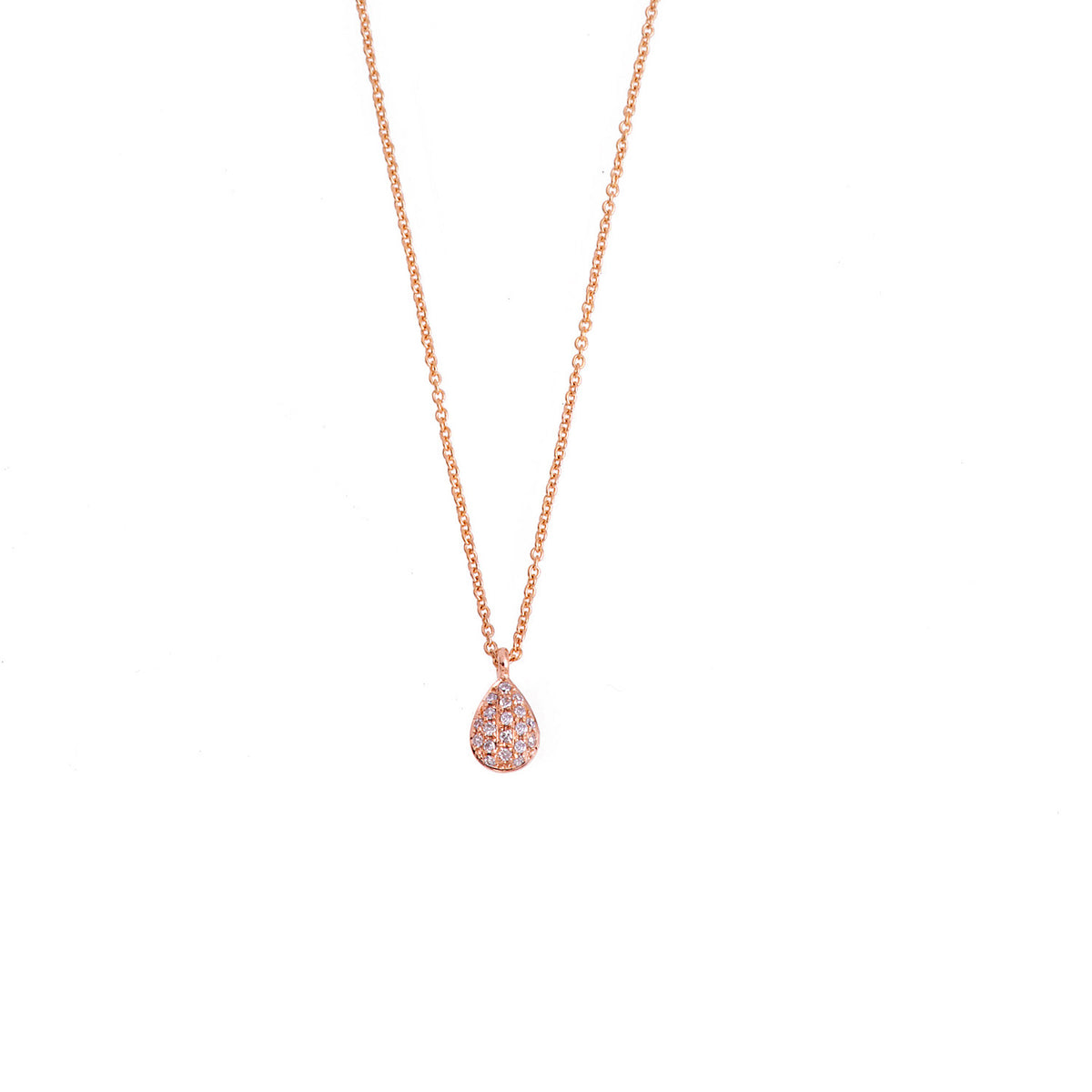 Diamond Drop necklace. Rose gold necklace. Chain Necklace. Κολιέ με διαμάντια. Κολιέ ροζ χρυσό. 