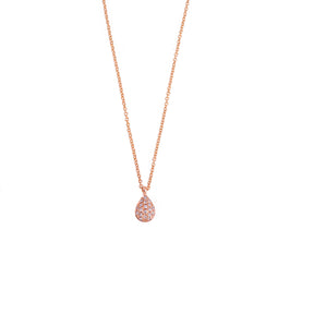 Diamond Drop necklace. Rose gold necklace. Chain Necklace. Κολιέ με διαμάντια. Κολιέ ροζ χρυσό. 