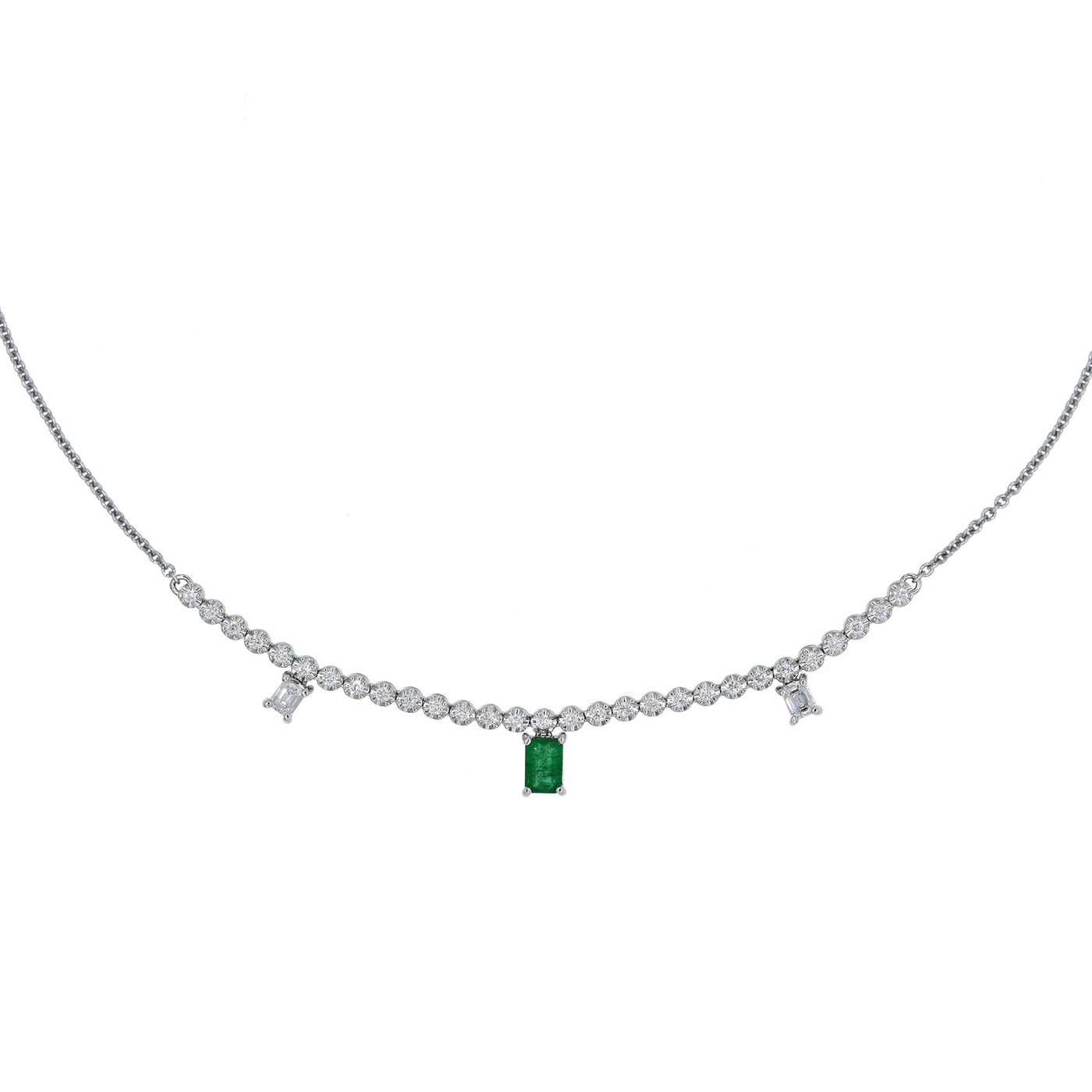 Emerald and Diamond Necklace