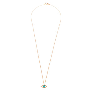 Turquoise and Diamond Eye Necklace