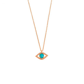 Turquoise and Diamond Eye Necklace