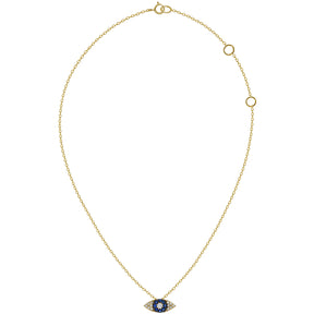 Diamond evil eye necklace