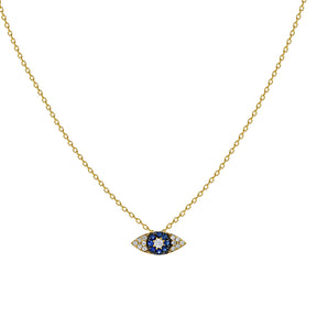 Diamond evil eye necklace