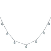 Princess Cut Diamond Necklace