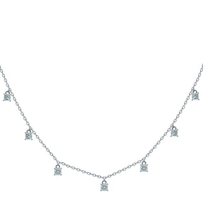 Princess Cut Diamond Necklace
