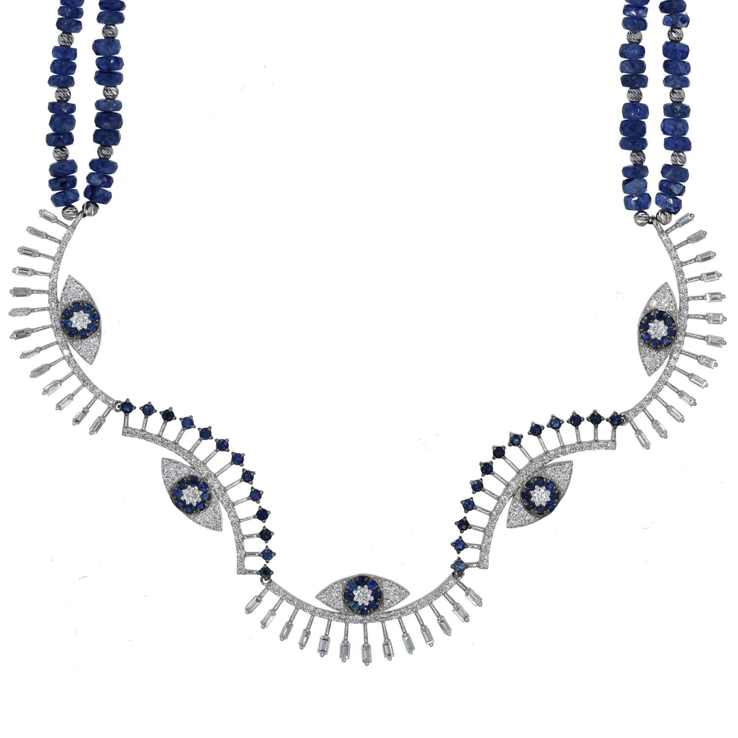 Sapphire Evil Eye Necklace