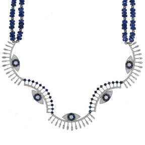 Sapphire Evil Eye Necklace