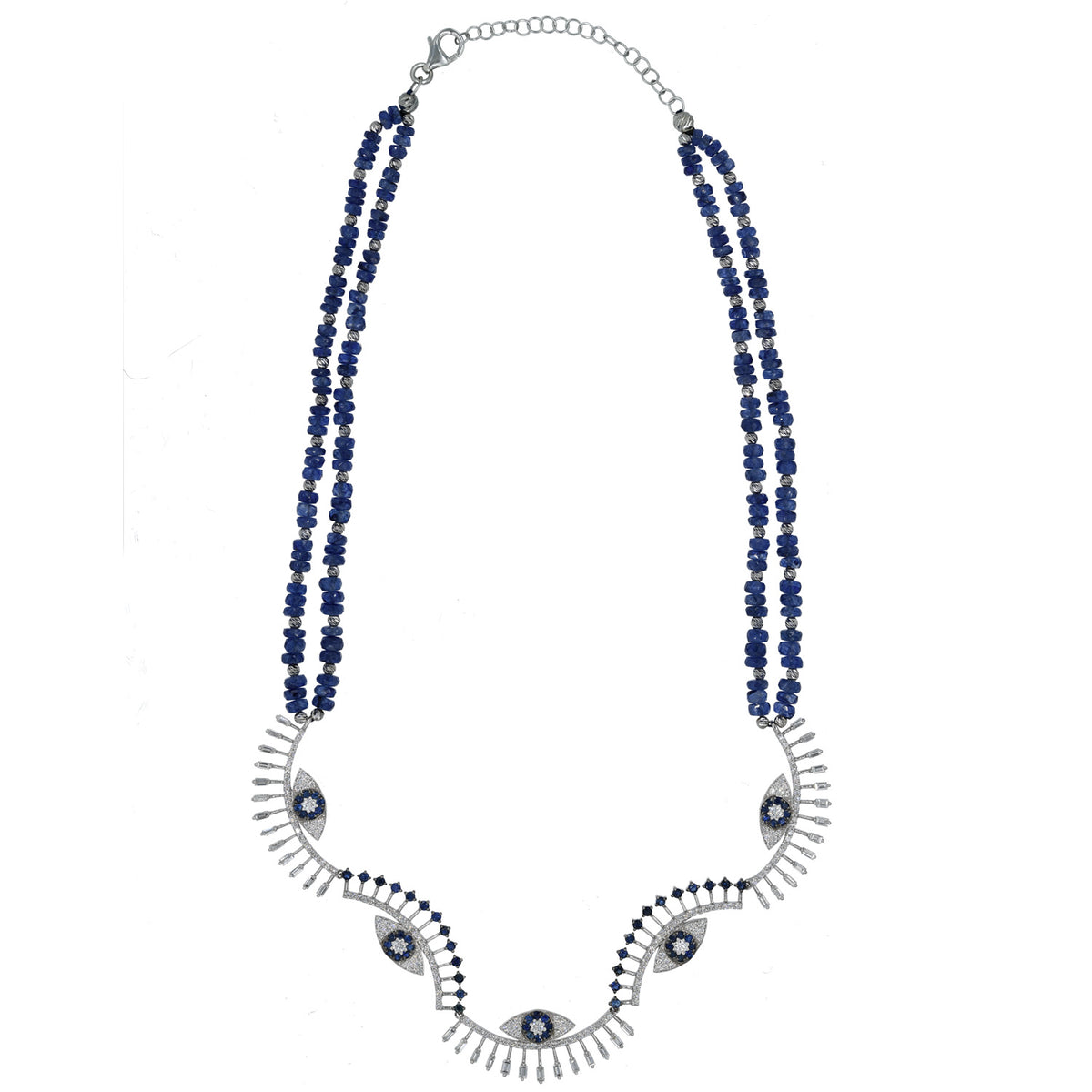 Sapphire Evil Eye Necklace