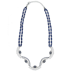 Sapphire Evil Eye Necklace