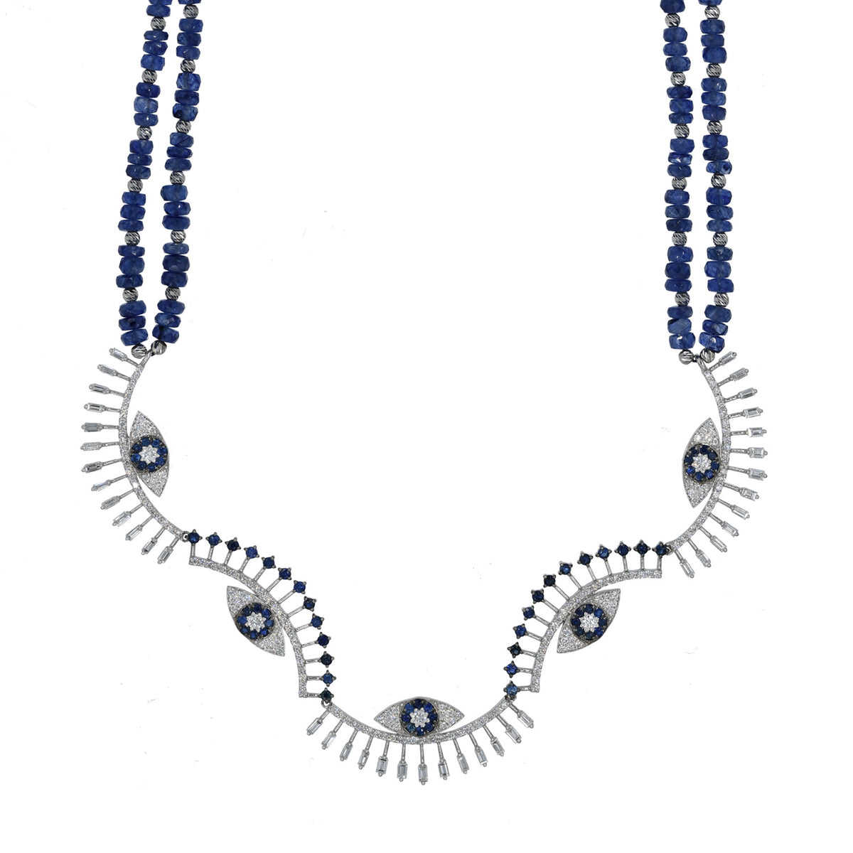 Sapphire Evil Eye Necklace