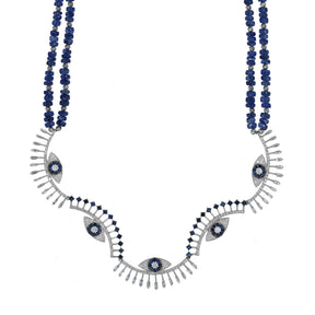 Sapphire Evil Eye Necklace