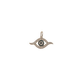 Sapphire & Diamond Eye Pendant