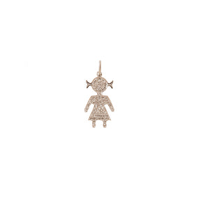 Diamond Covered Girl Pendant