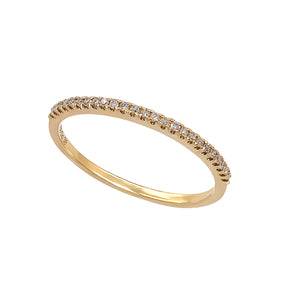 Half Diamond Ring Band