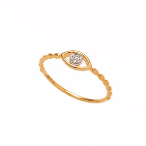 Diamond Evil Eye Ring