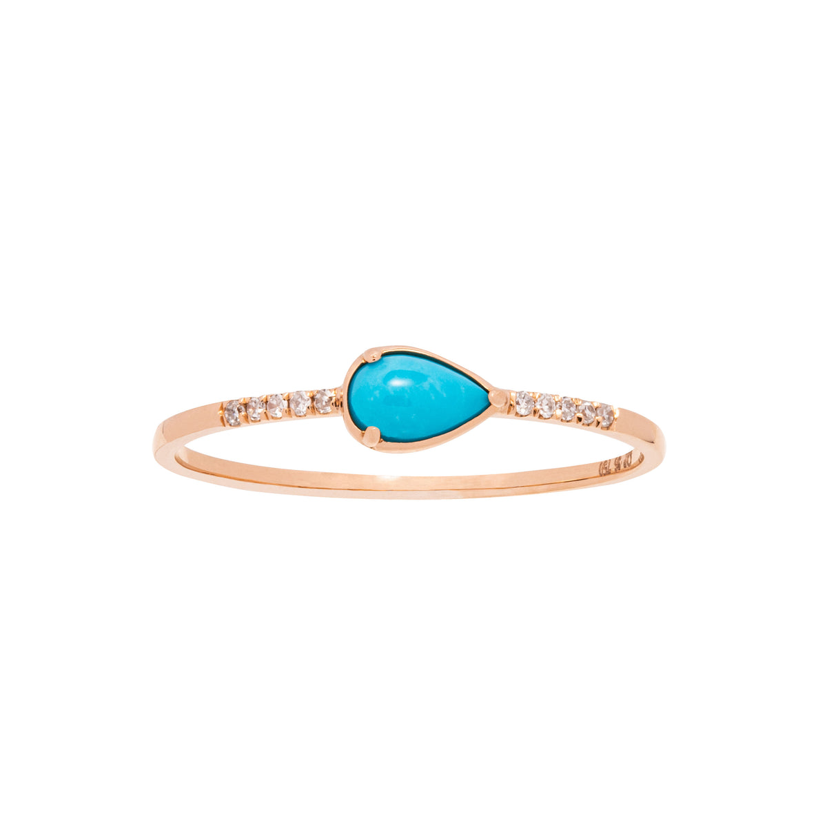 Diamond and Turquoise ring. Turquoise ring. Blue stone ring