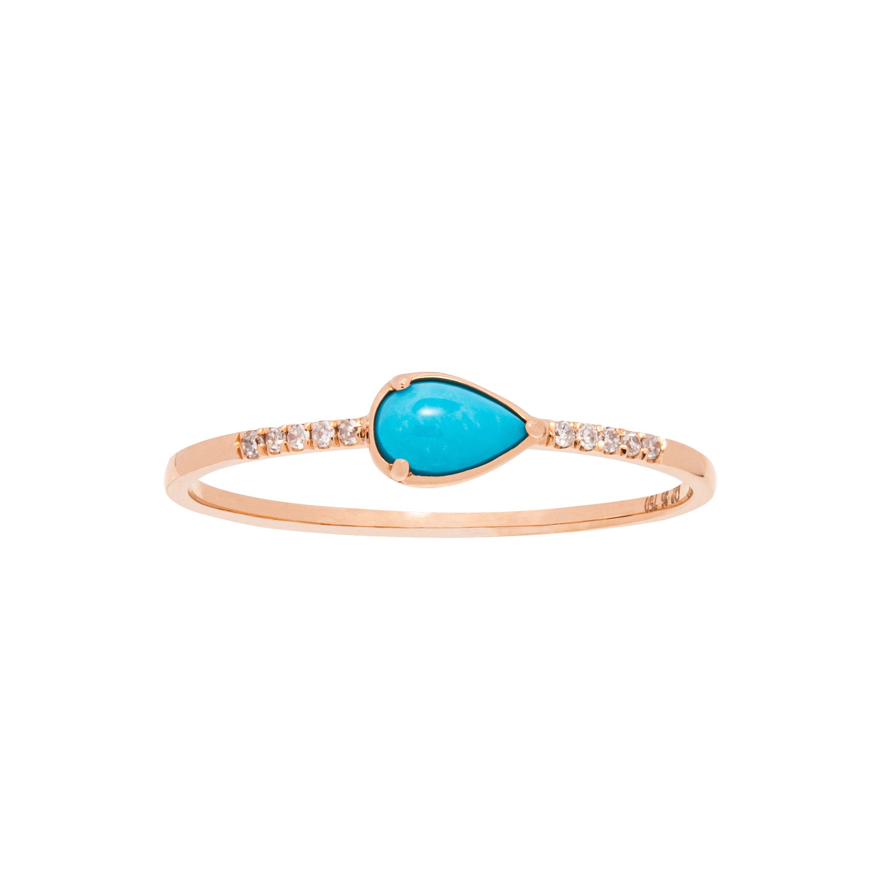 Diamond and Turquoise ring. Turquoise ring. Blue stone ring